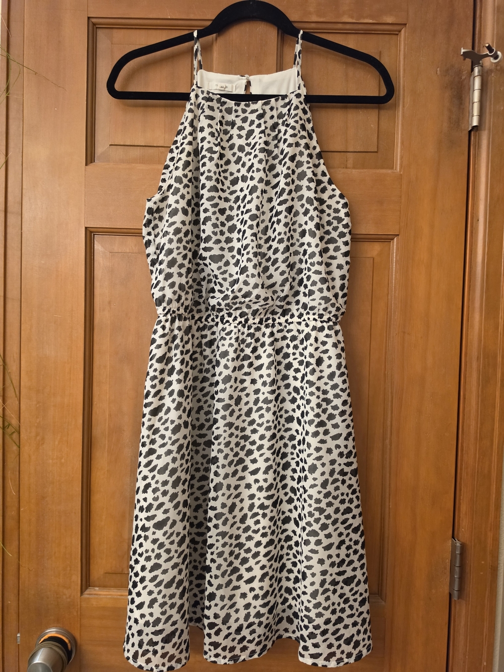 Maurices Cream Dress with Black Spot Print